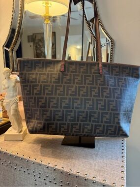 Fendi EUC Monogram Satchel Tote Bag